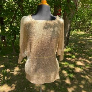 Antonio Melani gold lightweight sequined sweater
